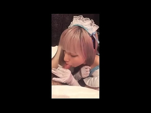 ❤️ Idol Japanese [mayuka], Aṣọ iranṣẹbinrin Faranse, apakan 1, ifefẹfẹ ati fifẹ kuro pẹlu ipara Ibalopo ❌